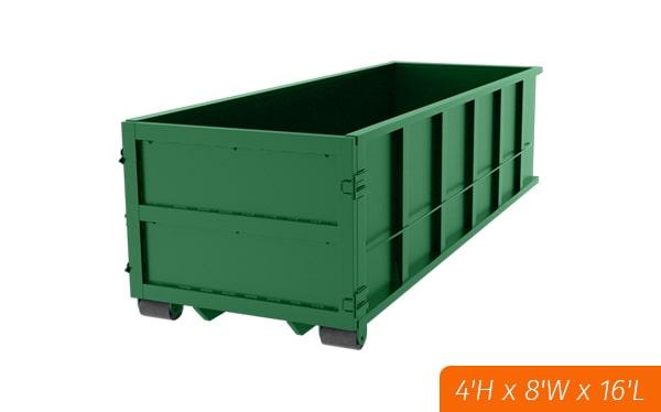 fifteen-yard dumpsters have weight restrictions which vary by rental company and location